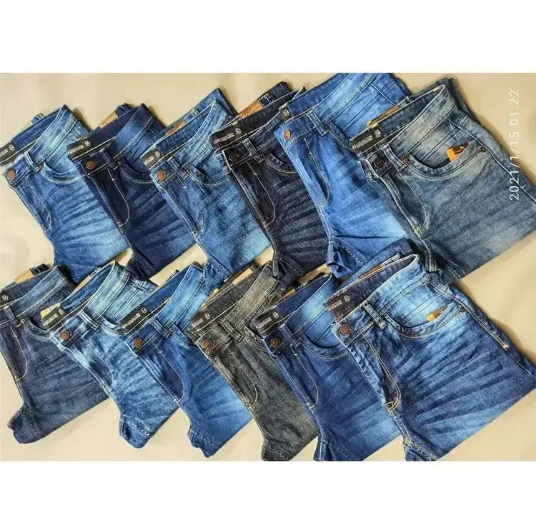 Chen   Inventory End Goods Wholesale Men's and Women Jeans Shorts Denim Skirt Jacket Used Clothes