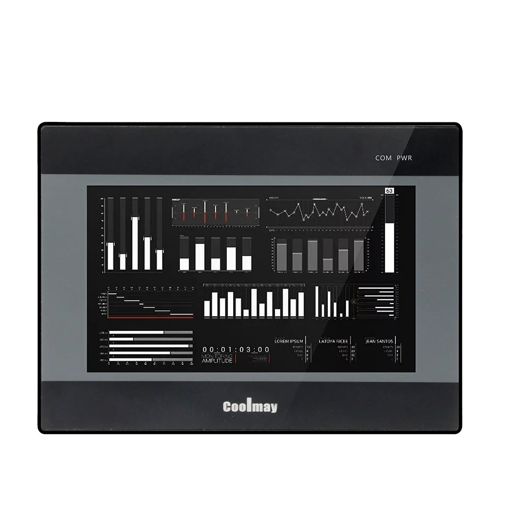 Coolmay 7 Inch HMI PLC All-in-One EX3U-8070H-44MRT RS232/RS485 PLC Controller Programming PLC with HMI Touch Panel Integrated