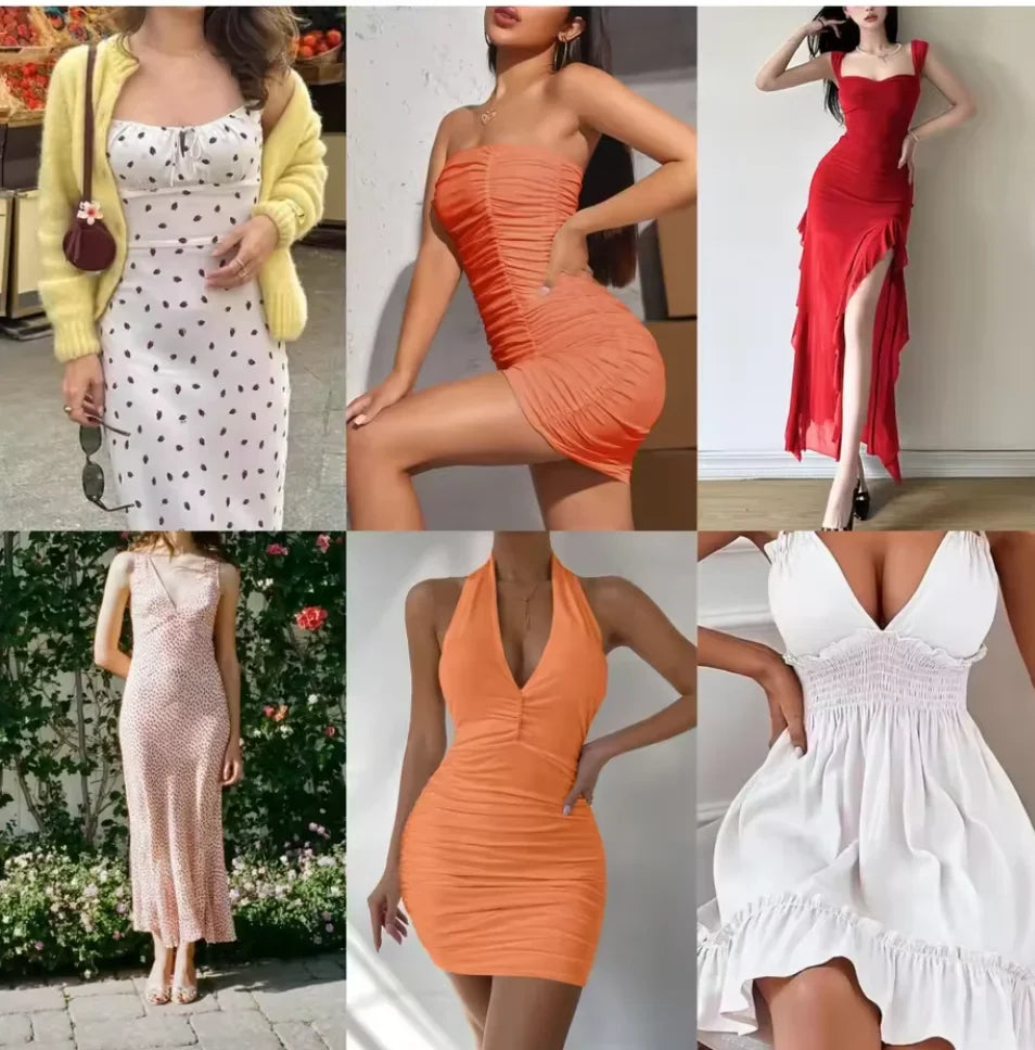 Y Clearance Women's Apparel Stock Wholesale Casual Dresses T-shirts Mixed Bales Random Delivery Stock Clothing