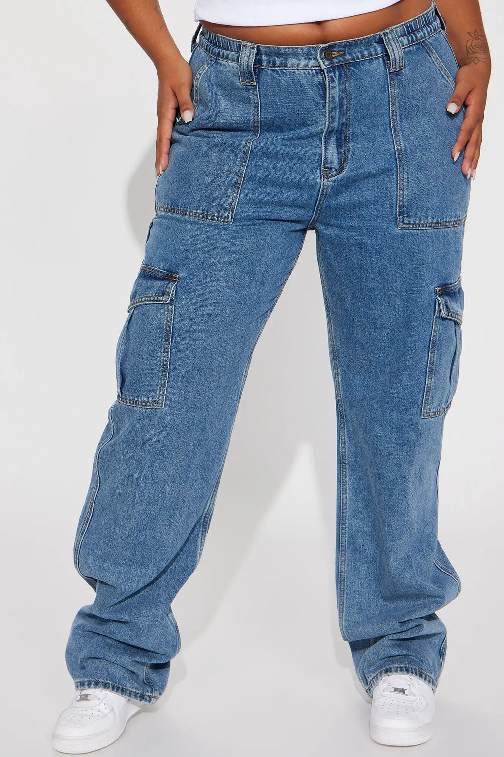 Custom High Quality Plus Size Loose Denim Pants for Women Retro Wide Leg Baggy Jeans Casual Style Workwear with Large Pocket