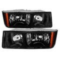 SPYDER Xtune Chevy Avalanche w/ Body Cladding Only 02-06 OEM Headlights - OEM (Black) HD-JH-CAVA02-AM-BK 9029561