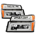 SPYDER xTune 04-12 Chevy Colorado Light Bar Headlights w/Bumper Lights - Chrome (HD-JH-CCOL04-LB-C) 9050619
