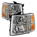 SPYDER Xtune Chevy Silverado 07-13 Crystal Headlights w/ Drl LED Design Black HD-JH-CS07-LED-C 9032981