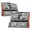 SPYDER Xtune Chevy Silverado 2500HD 03-06 Crystal Headlights w/ Bumper Lights Chrome HD-JH-CSIL03-AM-C-SET 5064912
