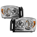 SPYDER Xtune Dodge Ram 1500 06-08 / Ram 2500/3500 06-09 Amber Crystal Headlights Chrome HD-JH-DR06-AM-C 9022913