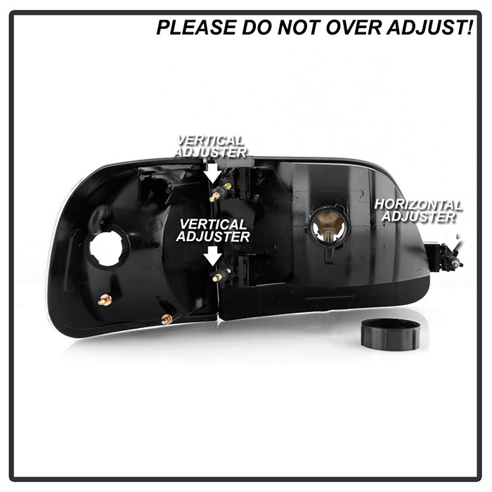 SPYDER Xtune Ford F150 97-03 / Expedition 97-02 Crystal Headlights w/Corner Chrome HD-JH-FF15097-SET-AM-C 5070326