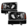 SPYDER xTune Ford F250 F350 Superduty Excursion 99-04 OEM Style Headlights - Black HD-JH-FF25099-SET-LED-BK 9035210