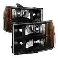 SPYDER Xtune GMC Sierra 07-13 Crystal Headlights Black HD-JH-GSIE07-AM-BK 9034749