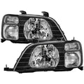 SPYDER 97-01 Honda CR-V Halogen OEM Style Headlight - Set - Black (HD-JH-HCRV97-BK) 9054747