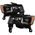 SPYDER xTune Jeep Grand Cherokee Halogen Headlight - OE Black (HD-JH-JGC17-OE-BK-SET) 9960154