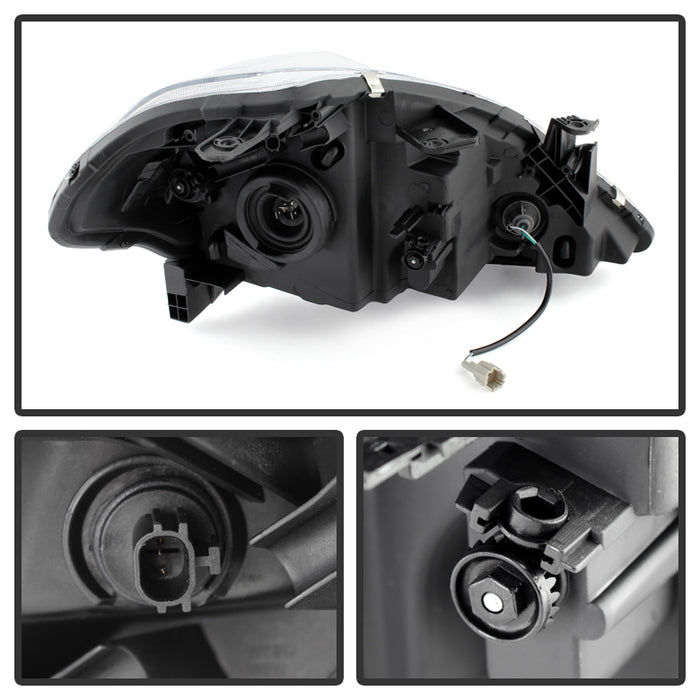 SPYDER Xtune Nissan Versa 07-12 Crystal Headlights Black HD-JH-NV07-AM-BK 9023613