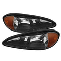 SPYDER Xtune Pontiac Grand Am 99-05 Crystal Headlights Black HD-JH-PGAM99-AM-BK 9023507