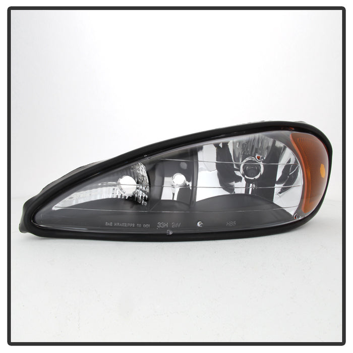 SPYDER Xtune Pontiac Grand Am 99-05 Crystal Headlights Black HD-JH-PGAM99-AM-BK 9023507