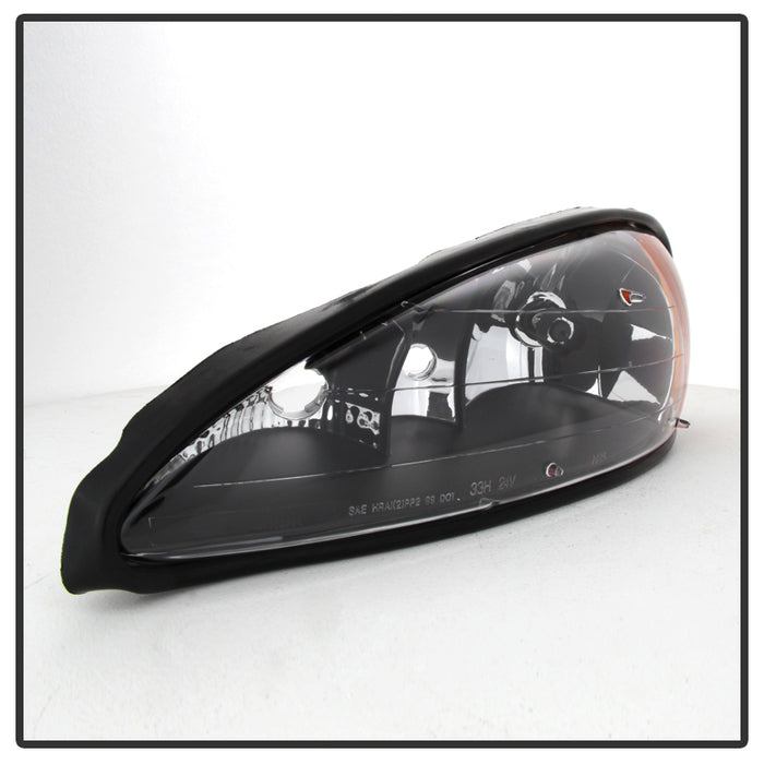SPYDER Xtune Pontiac Grand Am 99-05 Crystal Headlights Black HD-JH-PGAM99-AM-BK 9023507