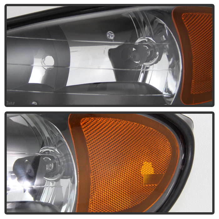 SPYDER Xtune Pontiac Grand Am 99-05 Crystal Headlights Black HD-JH-PGAM99-AM-BK 9023507