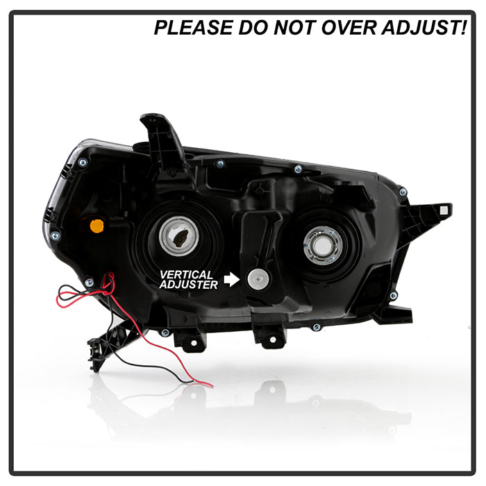 xTune Toyota 4Runner 10-13 LED Light Bar Headlights - Black - HD-JH-T4R10-LB-BK 9050169