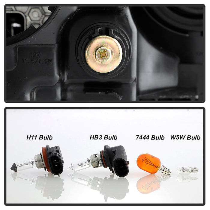 xTune Toyota Highlander 17-19 w/LED DRL Halogen Headlight - OE Black Left HD-JH-THIGH17SE-OE-BK-L 9949470