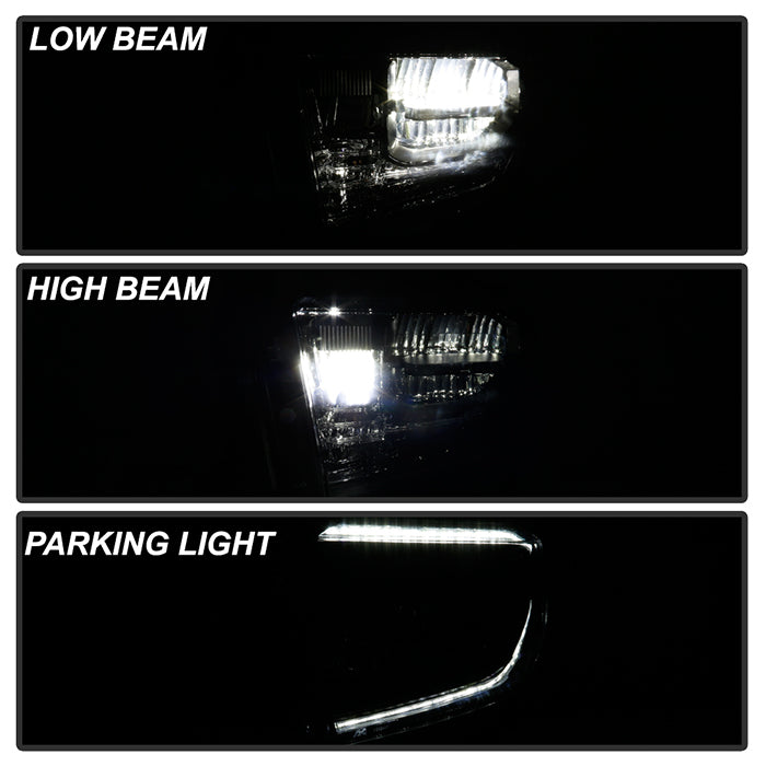 SPYDER xTune 14-21 Toyota Tundra (Excl. SR/SR5/TRD) Full LED Headlights - Black (HD-JH-TTU14-LED-BK) 9049316