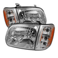 SPYDER Xtune Toyota Tundra Double Cab 05-06 OEM Style Headlights & Corner Lights Chrome HD-JH-TTUN05-AM-C 9033322