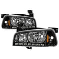 SPYDER Xtune Dodge Charger 06-10 1Pc LED Crystal Headlights Black HD-ON-DCH05-1PC-LED-BK 5017635