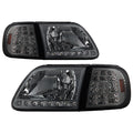 SPYDER Xtune Ford F150 97-03 Crystal Headlights w/ Clear LED Corners Smoke HD-ON-FF15097-LED-SET-SM 5014801