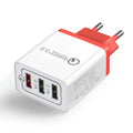 Wall Charger Adapter 3 Ports Quick Charge 3.0 Micro USB Fast Data Sync Charger Cable for Samsung Xiaomi Huawei ipad USB Charger