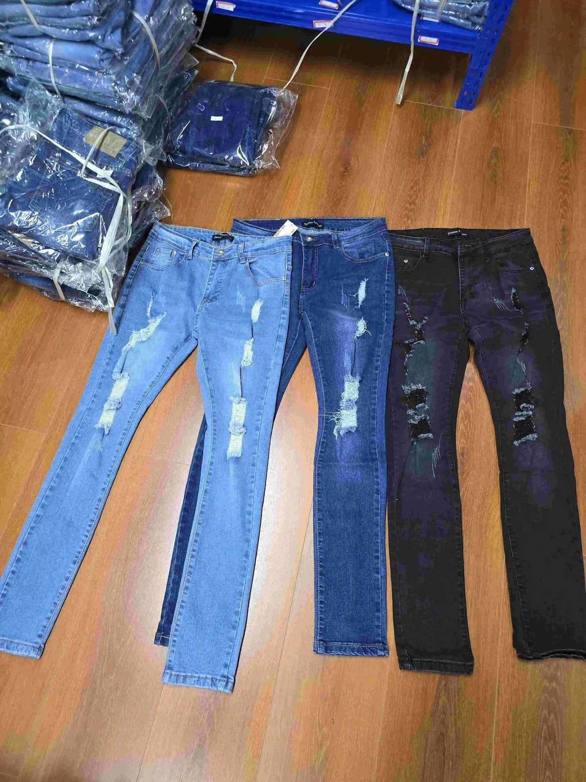 Size 42 and 5XL  Extra-large men's ripped jeans, stretch casual stretch tight jeans, men's  jeans