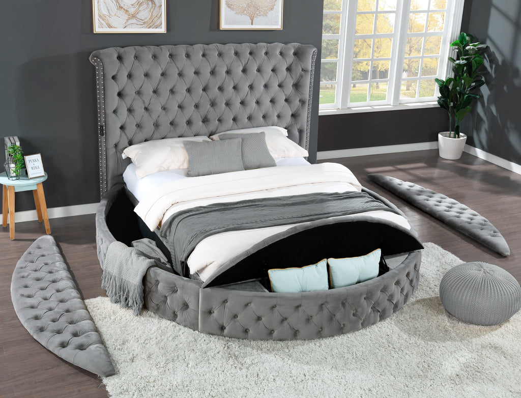 Hazel King Size Tufted Storage Bed