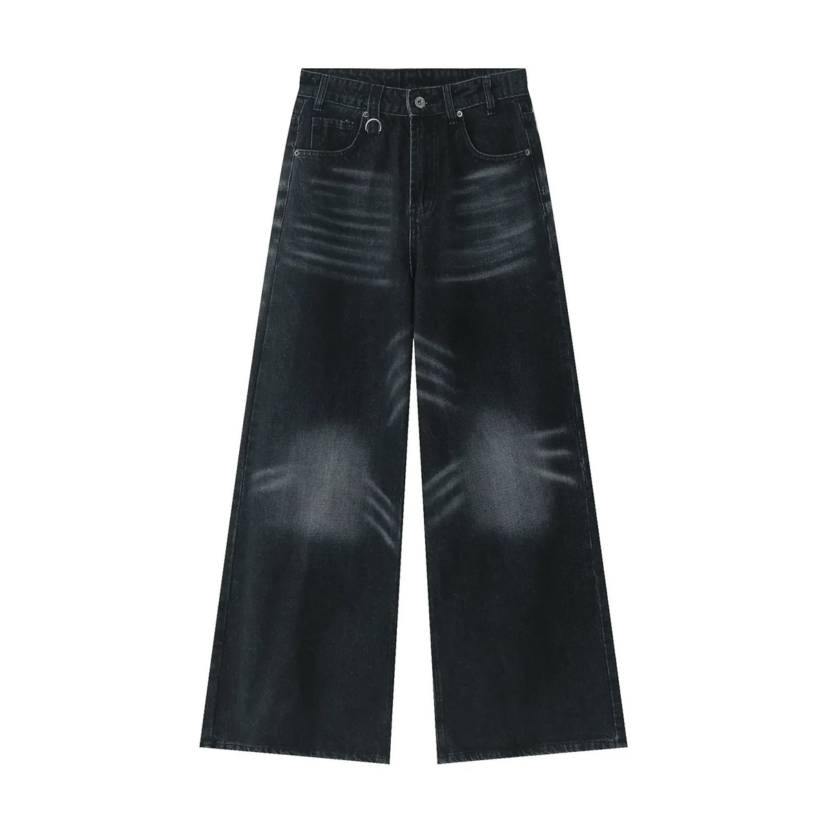 Men's Casual Loose Jeans Carpenter Designer New Men's Trend Washed Stone Black Gray Jeans Men's Personalized Customized Jeans