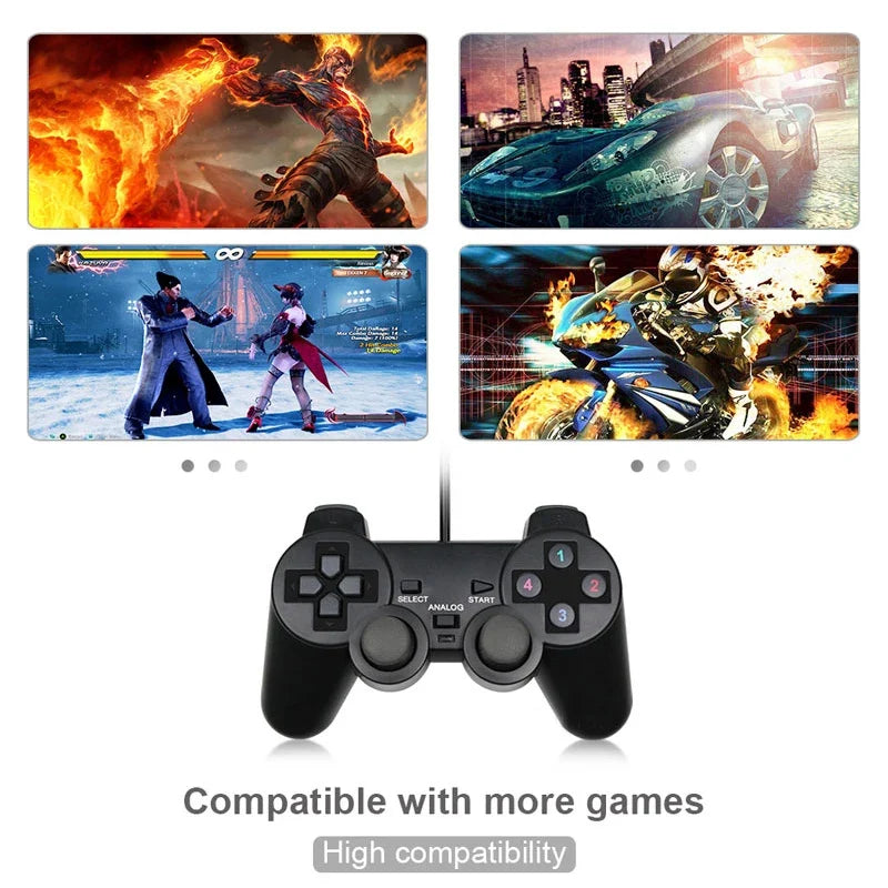 Wired USB PC Controller Game Joystic Gamepad Vibration Joystick For Windows XP/7/8/10 Joypad For PC Windows Computer Laptop