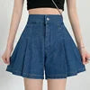Plus Size Women's Denim Shorts Summer A-line WideLeg Baggy Tight High Waisted Women Casual Jeans