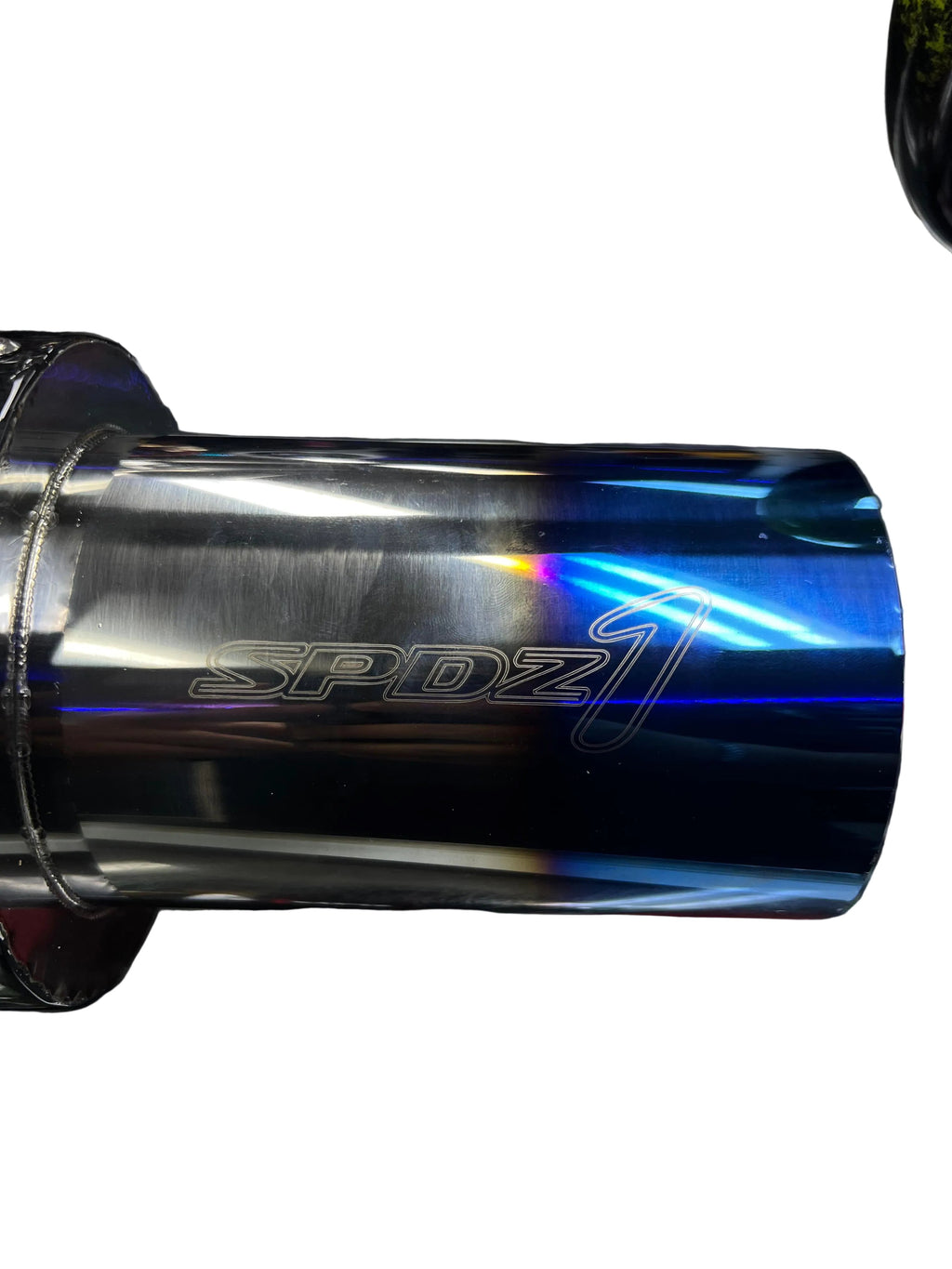 SPDZ1 Carbon Series Performance Muffler – 3" Inlet / 4.5" Burnt Tip (No-Weld Design)