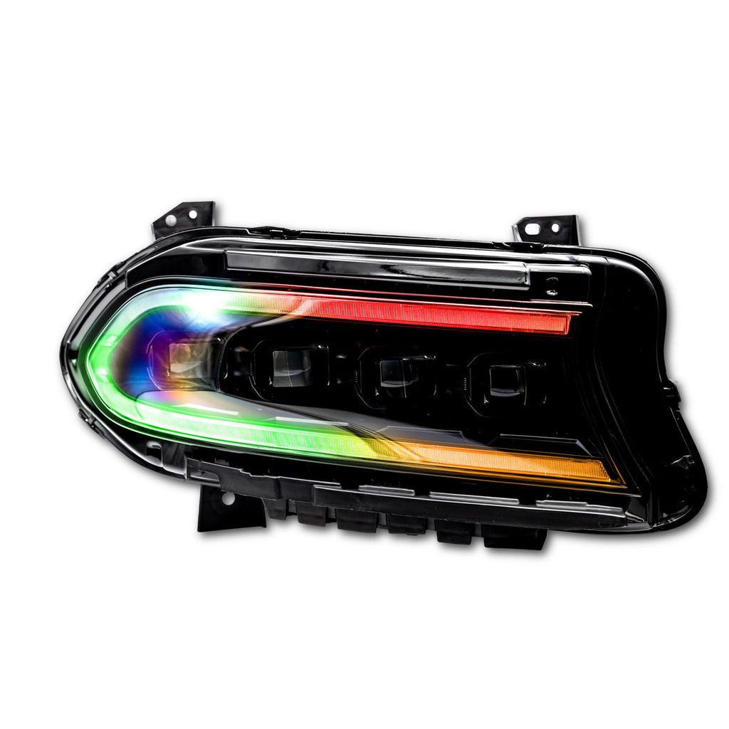 SPDZ1 2015–2024 Dodge Charger Hellfire LED Headlights w/ Switchback DRL & Amber Sequential Turn Signals