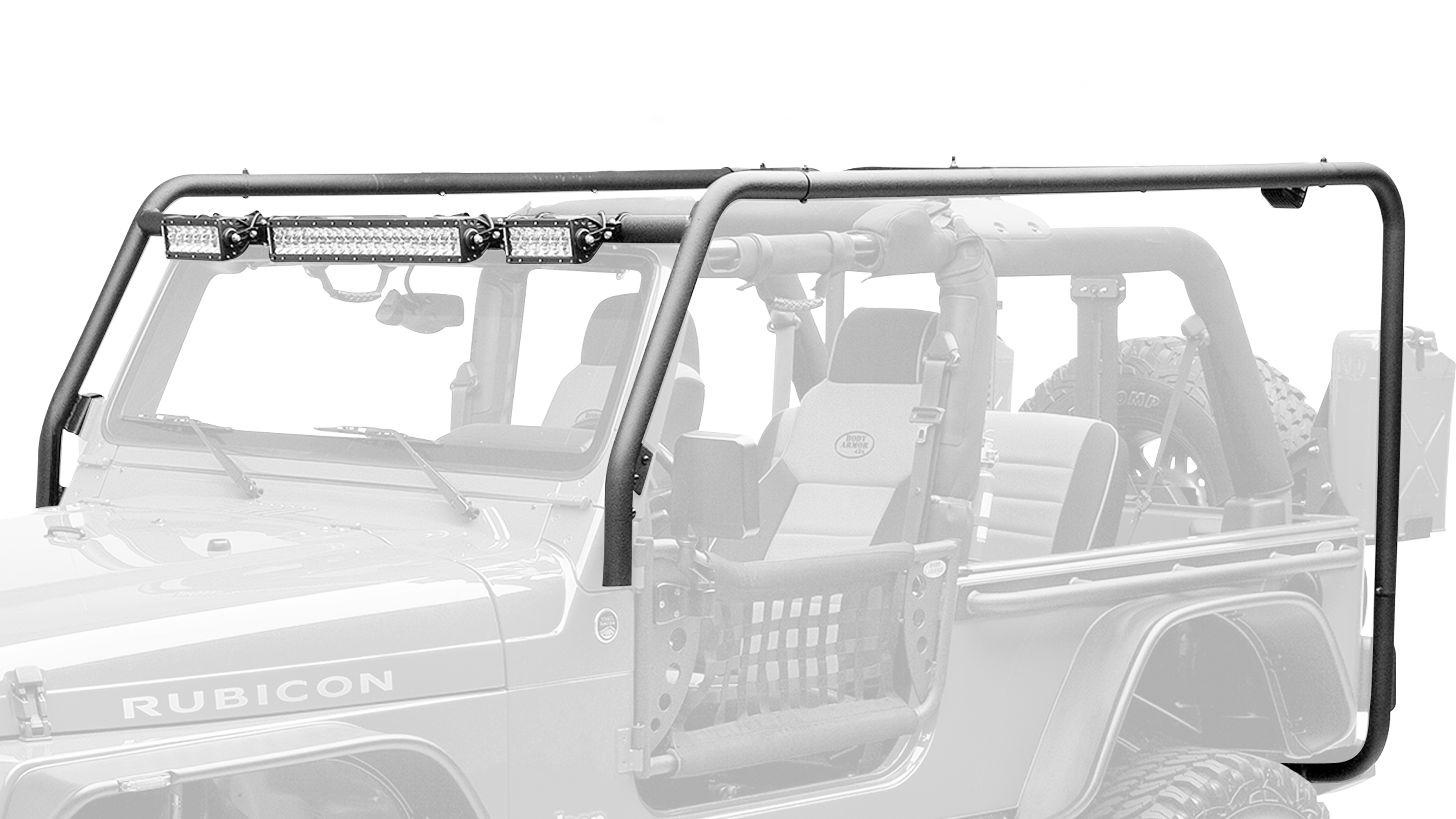 Body Armor 4x4 07-18 Jeep Wrangler JK 2/4dr Roof Rack Front/Rear Frame Kit JK-711