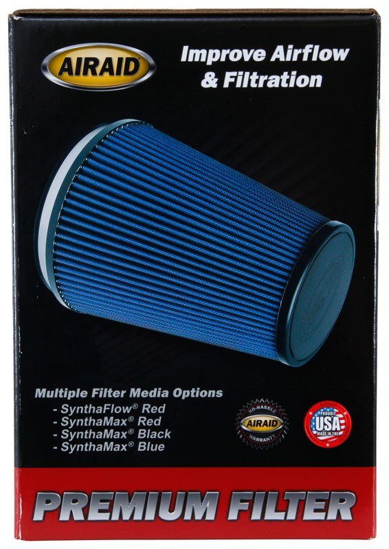 Airaid Universal Air Filter - Cone 4 x 7 x 4 5/8 x 7 w/ Short Flange - Blue SynthaMax 703-458