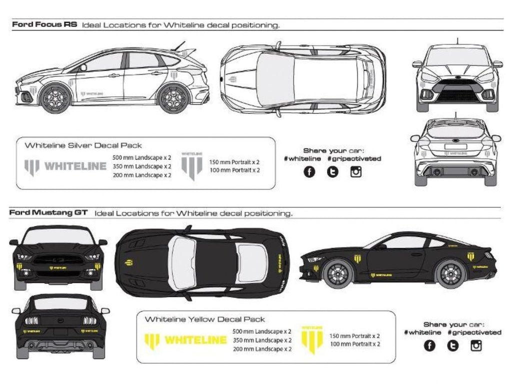 Whiteline Decal Kits