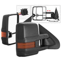 SPYDER xTune Chevy Silverado 14-16 Heated Amber LED Signal Telescoping Mirrors MIR-CSIL14S-G2-PWH-AM-SET 9936708
