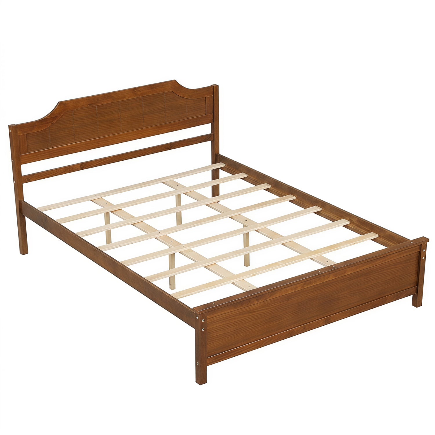 Solid Wood Platform Bed Frame with Headboard