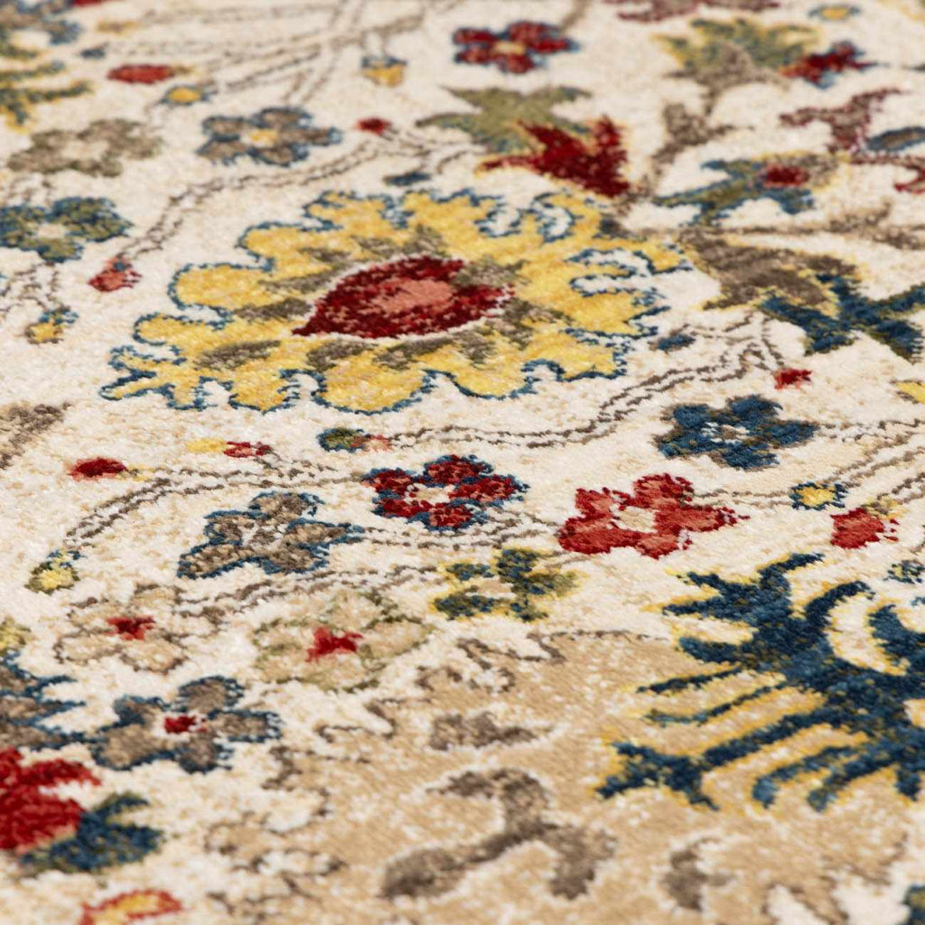Neola White/Brown Oushak Rug