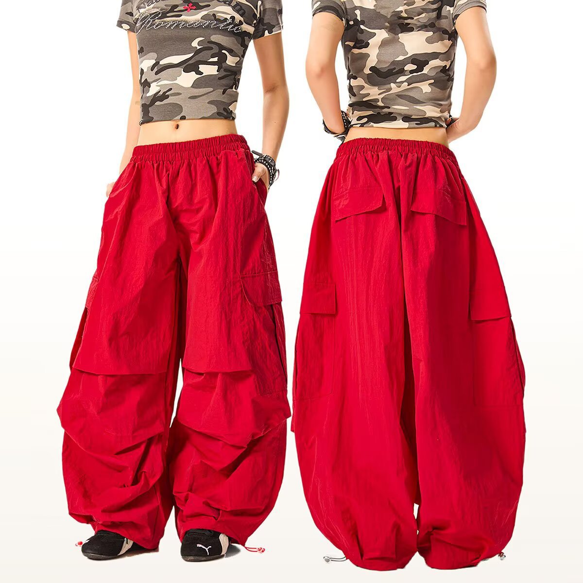 American-Style Casual Long Pants Summer Loose Fit, Large Pockets, Quick-Dry Pants for Men and Women, Couple Straight-Leg Casual Outdoor Pants