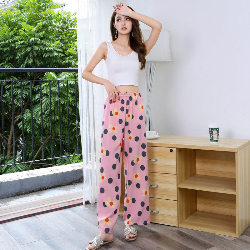 Fashion Loose Adult Fashion Breathable Women European and American Korean Style Hong Kong Style Japanese Beach Wide Leg Pants Women's Casual Pants