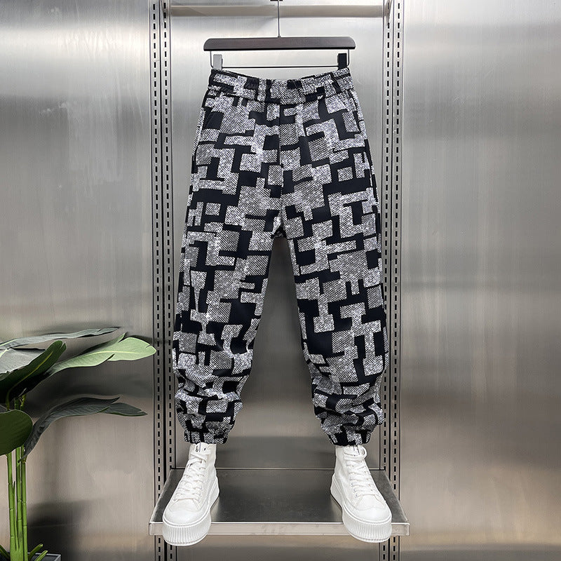 2025 New Stylish Men's Thin Casual Pants with a Cool Street Style, Loose Fit, Jogger Style, Spring and Summer Harem Long Pants