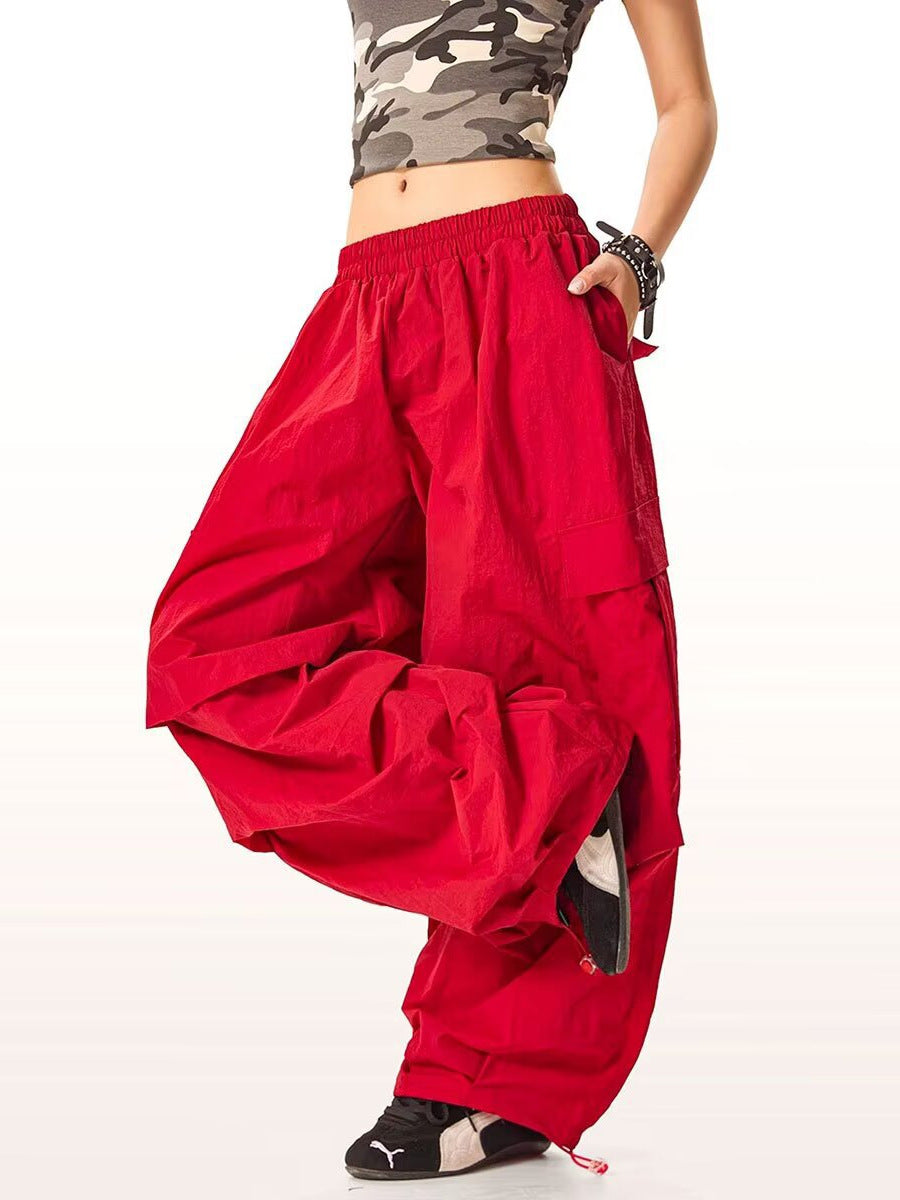 American-Style Casual Long Pants Summer Loose Fit, Large Pockets, Quick-Dry Pants for Men and Women, Couple Straight-Leg Casual Outdoor Pants