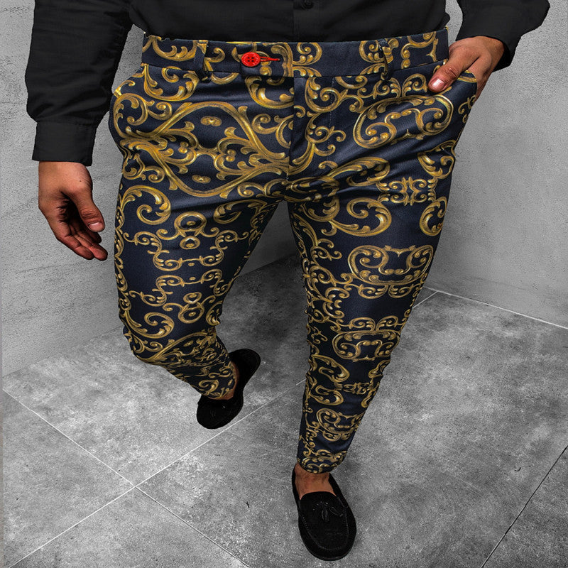 Spring and Autumn Men's Pants 2025 New Style Boys' 3D Printed European and American Casual Trousers Youth Cotton Pants in Stock