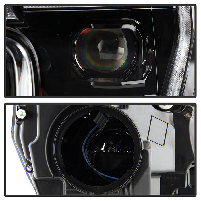 xTune Ford F150 18-20 Amber DRL Full LED Two Projector Headlights - Black PRO-CH-FF15018S-FLED-AM-BK 9949579