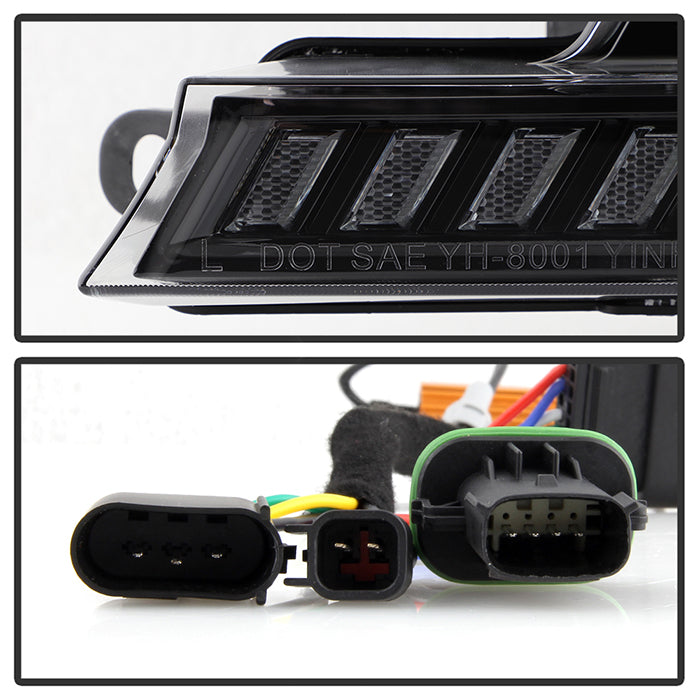 xTune Ford F150 18-20 Amber DRL Full LED Two Projector Headlights - Black PRO-CH-FF15018S-FLED-AM-BK 9949579