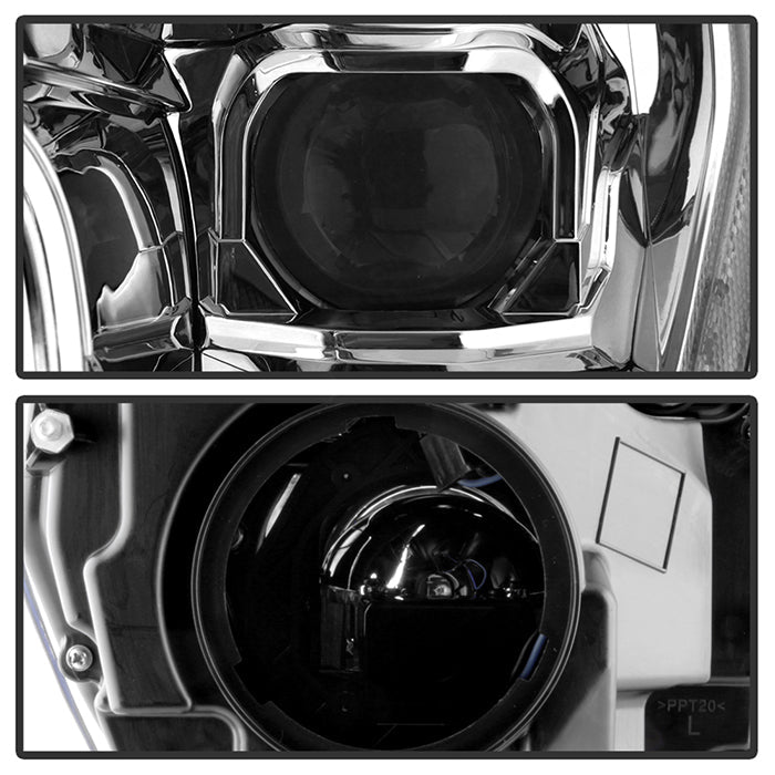 xTune Ford F150 18-20 Amber DRL Full LED Two Projector Headlights - Chrome PRO-CH-FF15018S-FLED-AM-C 9949586