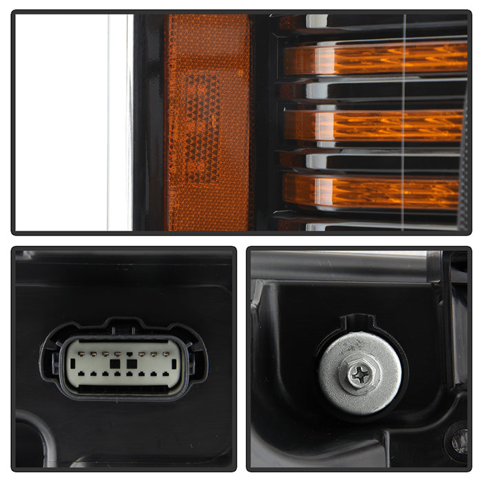 xTune Ford F150 18-20 White DRL Full LED Two Projector Headlights - Black PRO-CH-FF15018S-FLED-BK 9949593