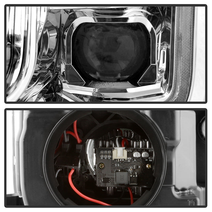 xTune Ford F150 18-20 White DRL Full LED Two Projector Headlights - Chrome PRO-CH-FF15018S-FLED-C 9949609