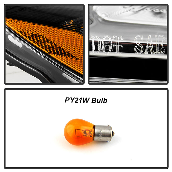 SPYDER Xtune Buick Regal 11-13  HID w/LED DRL Clear Ring Projector Headlights (PRO-JH-BREG11CR-HID-OE-R) 9952807
